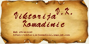 Viktorija Komadinić vizit kartica